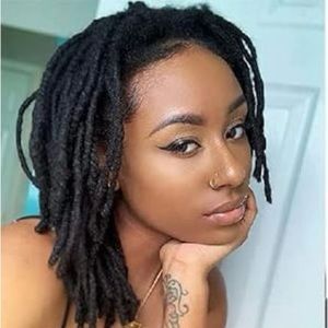 Human hair 8 inch dreadlocks hair extensions